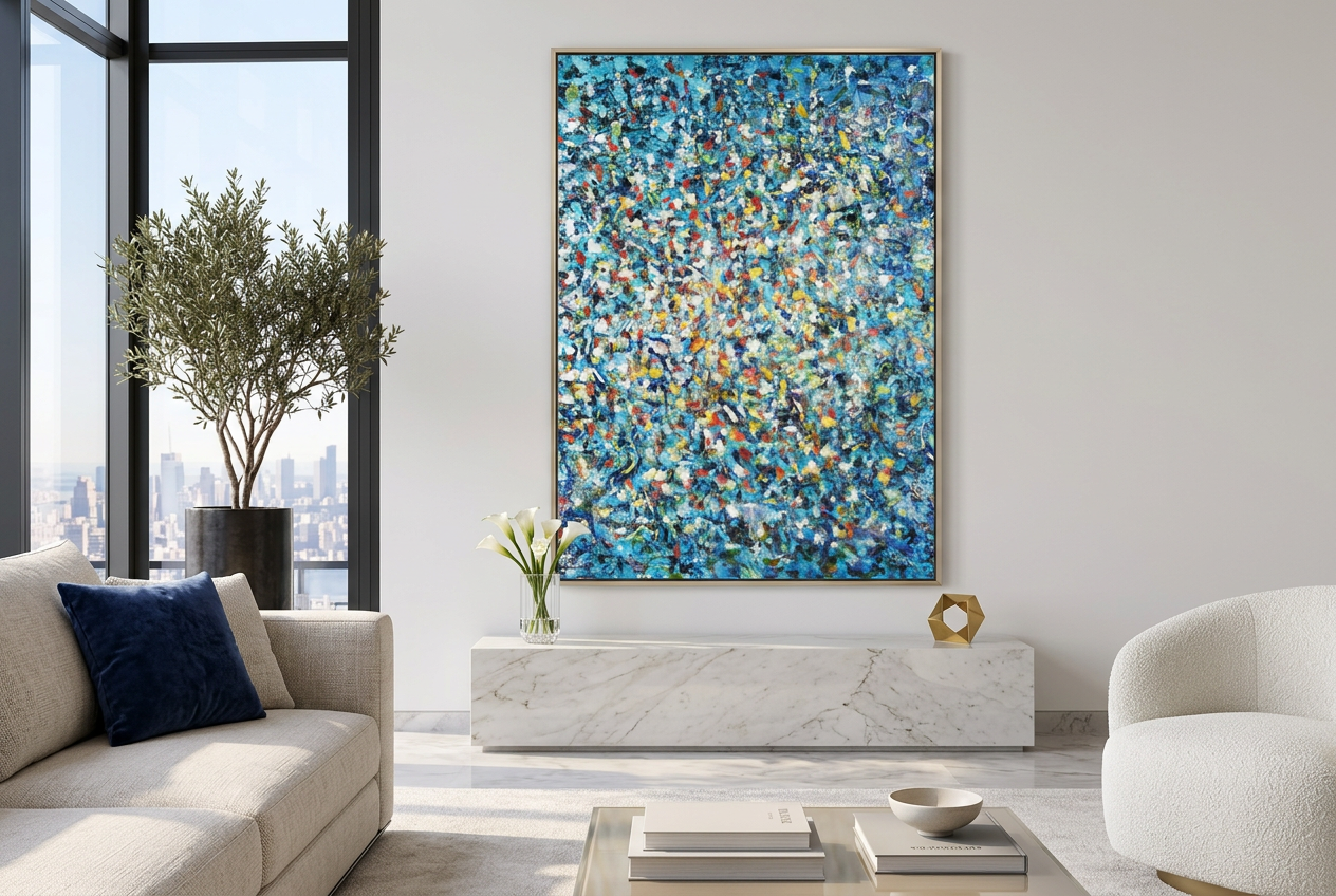 CHROMATIC BLOOM — présentation illustrative dans un intérieur