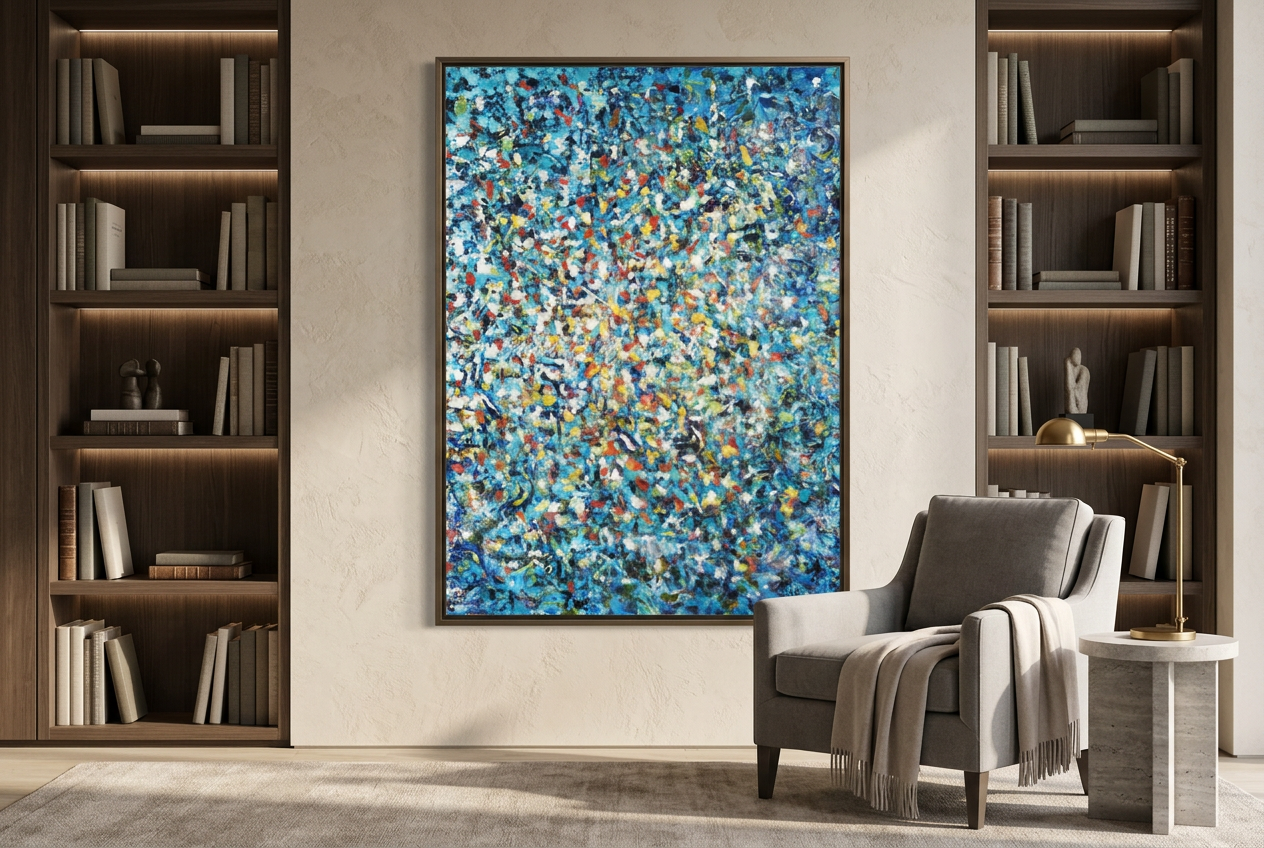 CHROMATIC BLOOM — présentation illustrative dans un intérieur