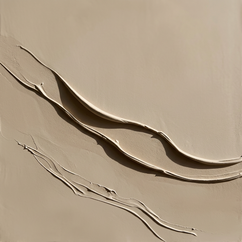 Close-up interpretation of the raised lines of CRASHING WAVES